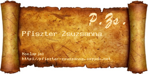 Pfiszter Zsuzsanna névjegykártya