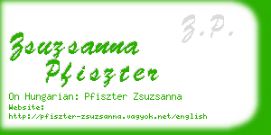 zsuzsanna pfiszter business card